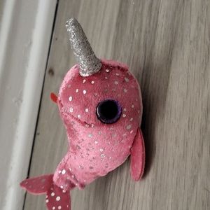 Tiny pink narwhal